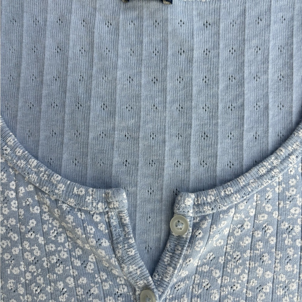 Brandy Mellville Flowered Shirt Vintage View 2